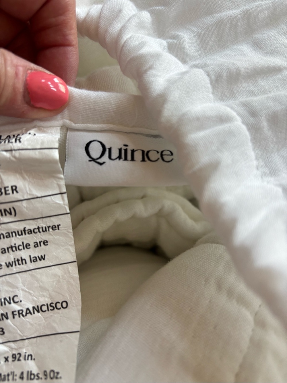 Quince Organic Airy Gauze Box Quilt White King/Cal King NWT Luxury Bedding - Picture 12 of 14